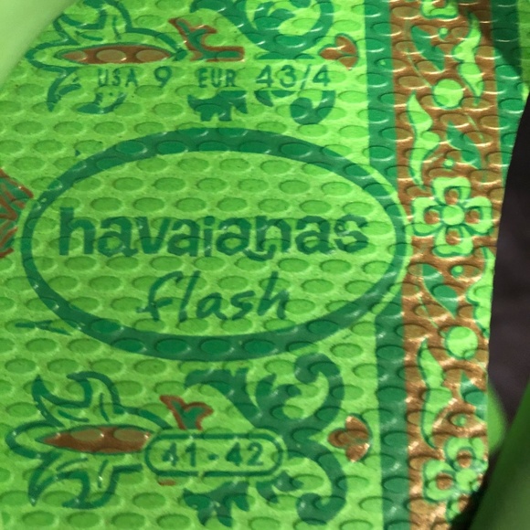 Havaianas Flash Green Pattern Flip Flop 9 - Picture 8 of 8